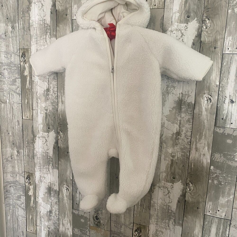 Ralph Lauren baby white teddy one piece